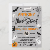 Invitation Trois Esprit ! Halloween 3ème anniversaire (Devant)
