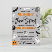 Invitation Trois Esprit ! Halloween 3ème anniversaire (Debout devant)