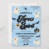 Invitation Trois Esprit Halloween 3ème Troisième fête d'anniv (Devant)