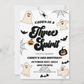 Invitation Trois Esprit Halloween 3ème Troisième fête d'anniv (Devant)