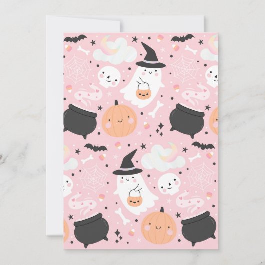 Invitation Trois Esprit Halloween Ghost 3ème fête d'anniversa (Dos)