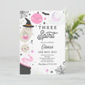 Invitation Trois Esprit Halloween Ghost 3ème fête d'anniversa (Debout devant)