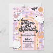 Invitation Trois Esprit Halloween Super Fantôme 3e anniversai (Devant)