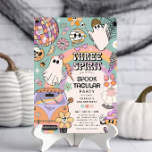 Invitation Trois Esprit Retro Halloween 3e fête d'anniversair
