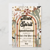 Invitation Trois Esprit Super Cactus Halloween Anniversaire (Devant)