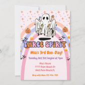 Invitation Trois Esprit Super Fantôme Halloween 3ème annivers (Devant)