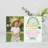 Invitation Trois est un charme 3e anniversaire St Patrick Pho (Debout devant)