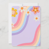 Invitation Trois est une vibe Retro Rainbow 3ème anniversaire (Dos)