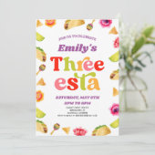 Invitation Trois Esta Fiesta Taco 3ème fête d'anniversaire (Debout devant)