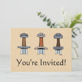 Invitation Trois haies d'épée viking (Debout devant)