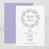 Invitation Trois Hydrangées Aquarelle Florale Wreath (Devant / Derrière)