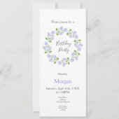 Invitation Trois Hydrangées d'aquarelle (Devant)