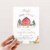 Invitation Trois-I-E-I-O Ferme Noël 3e fête d'anniversaire