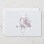 Invitation Trois Iris aux teintes de magenta (Dos)
