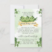 Invitation Trois Livres De Pois Pour Baby Request Card Insére (Devant)