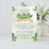 Invitation Trois Livres De Pois Pour Baby Request Card Insére (Debout devant)