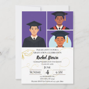Invitation Trois meilleures photos avec diplôme d'art en lign