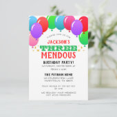 Invitation TROIS Mendous 3ème Bannière Ballons d'anniversaire (Debout devant)