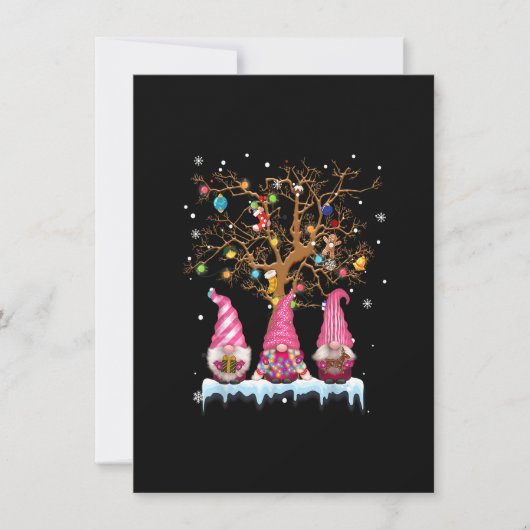 Invitation Trois natifs nordiques Noël hiver Elfes suédoises (Devant)