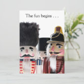 Invitation Trois noix de cou Noël le plaisir commence (Debout devant)