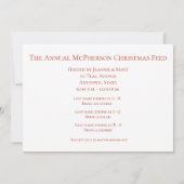 Invitation Trois noix de cou sur arrière - plan sombre (Dos)