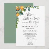 Invitation Trois petites villes Baby shower par courrier (Devant / Derrière)