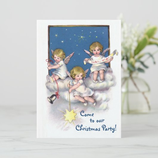 Invitation Trois petits anges (Debout devant)