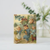 Invitation Trois Petits Chiens Vintage Fairy Tale (Debout devant)
