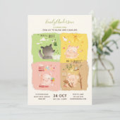 Invitation Trois petits cochons et un grand méchant loup Anni (Debout devant)