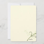 Invitation Trois petits pois dans un Baby shower de pois (Dos)