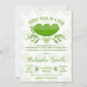 Invitation Trois petits pois dans un morceau triplé Baby show (Devant)