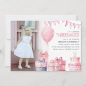 Invitation Trois | Photo 3ème fête d'anniversaire (Devant)