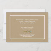 Invitation Trois Photo Floral Rustic Graduation Party (Dos)
