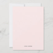 Invitation Trois photos| Blush et Faux Rose Gold Mariage (Dos)