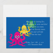 Invitation Trois pieuvres drôles (Devant / Derrière)