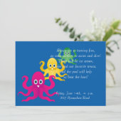 Invitation Trois pieuvres drôles (Debout devant)