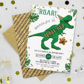 Invitation Trois Rex Dinosaur 3e anniversaire