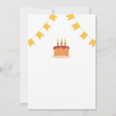 Invitation Trois Rex Dinosaur Cake Balloon 3e fête d'annivers (Dos)