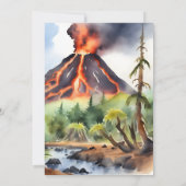 Invitation Trois rex jolies dinosaures fête d'anniversaire (Dos)