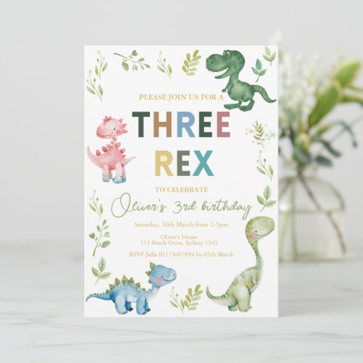 Invitation Trois Rex troisième anniversaire (Debout devant)