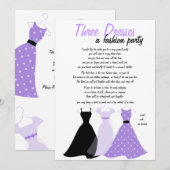 Invitation Trois robes (Devant / Derrière)