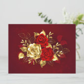 Invitation Trois Roses de bijoux (Debout devant)