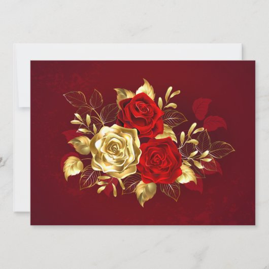 Invitation Trois Roses de bijoux (Devant)