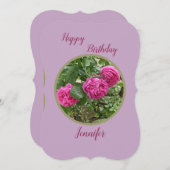 INVITATION TROIS ROSES ROSES ROSES ROSES/CARTE D'ANNIVERSAIRE (Devant / Derrière)