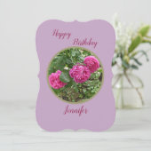 INVITATION TROIS ROSES ROSES ROSES ROSES/CARTE D'ANNIVERSAIRE (Debout devant)