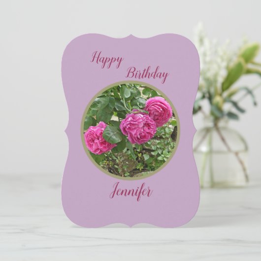 INVITATION TROIS ROSES ROSES ROSES ROSES/CARTE D'ANNIVERSAIRE (Debout devant)