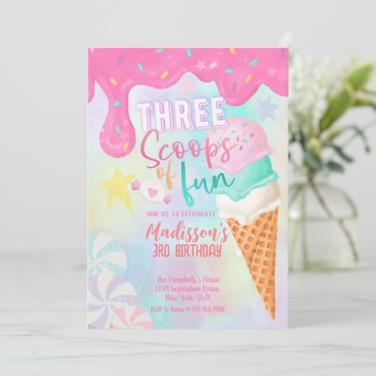 Invitation Trois Scoops de Fun (Debout devant)