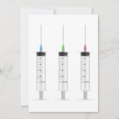 Invitation Trois seringues (Devant)