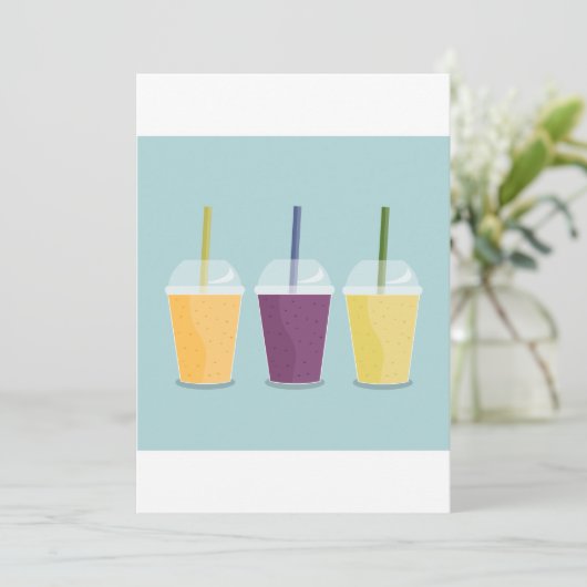 Invitation Trois Smoothies (Debout devant)