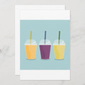 Invitation Trois Smoothies (Devant / Derrière)